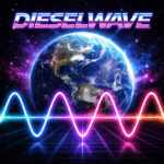 Electric neon waves over Earth